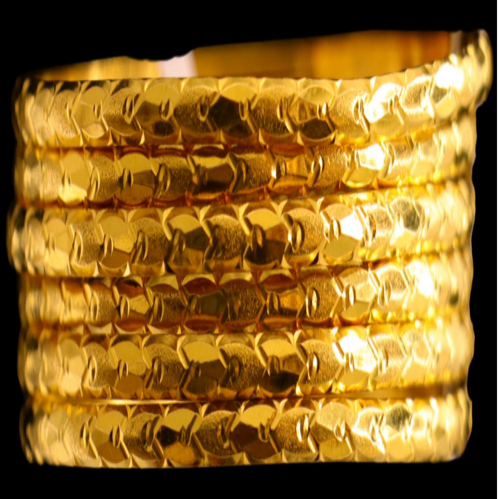 21K Gold Bangle Set, XL (22) – SB27329
